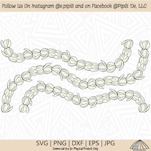 Pikake Lei Can Glass SVG - Pikake Lei SVG - Can Glass SVG - Digital Download - Pikake Flower Svg - Arabian Jasmine Clip Art - Hawaii Lei Svg