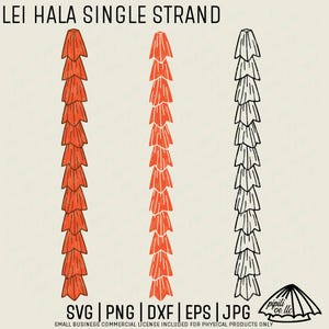 Lei Hala enkele streng SVG - Lauhala Fruit Lei SVG - Lei Design T-shirts - Lei Cut-bestand - lasergravure - Hawaiiaanse Lei SVG - Memorial Lei