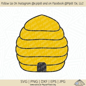 Bee Hive Svg - Bee Hive Png - Bee Hive Dxf - digitale download - Honey Svg - Bee Hive Clip Art - Bee Hive gesneden bestand - Cricut - silhouet