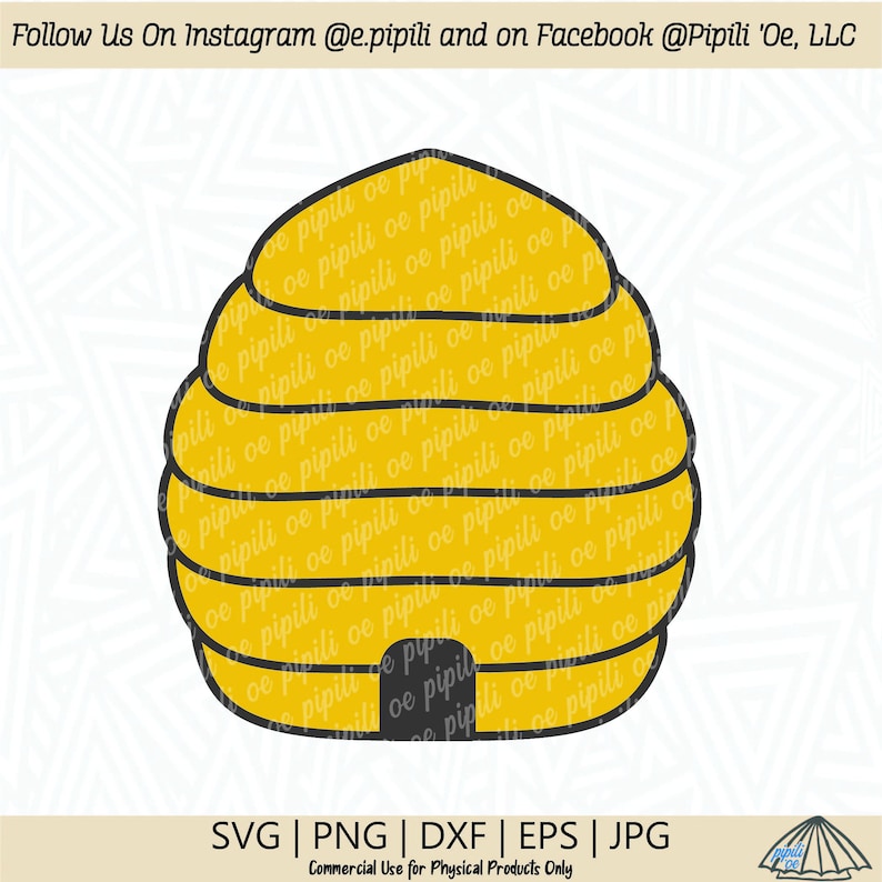 May include: A yellow and black beehive with a rounded top and a small entrance at the bottom. The beehive is made up of multiple layers of hexagonal cells.