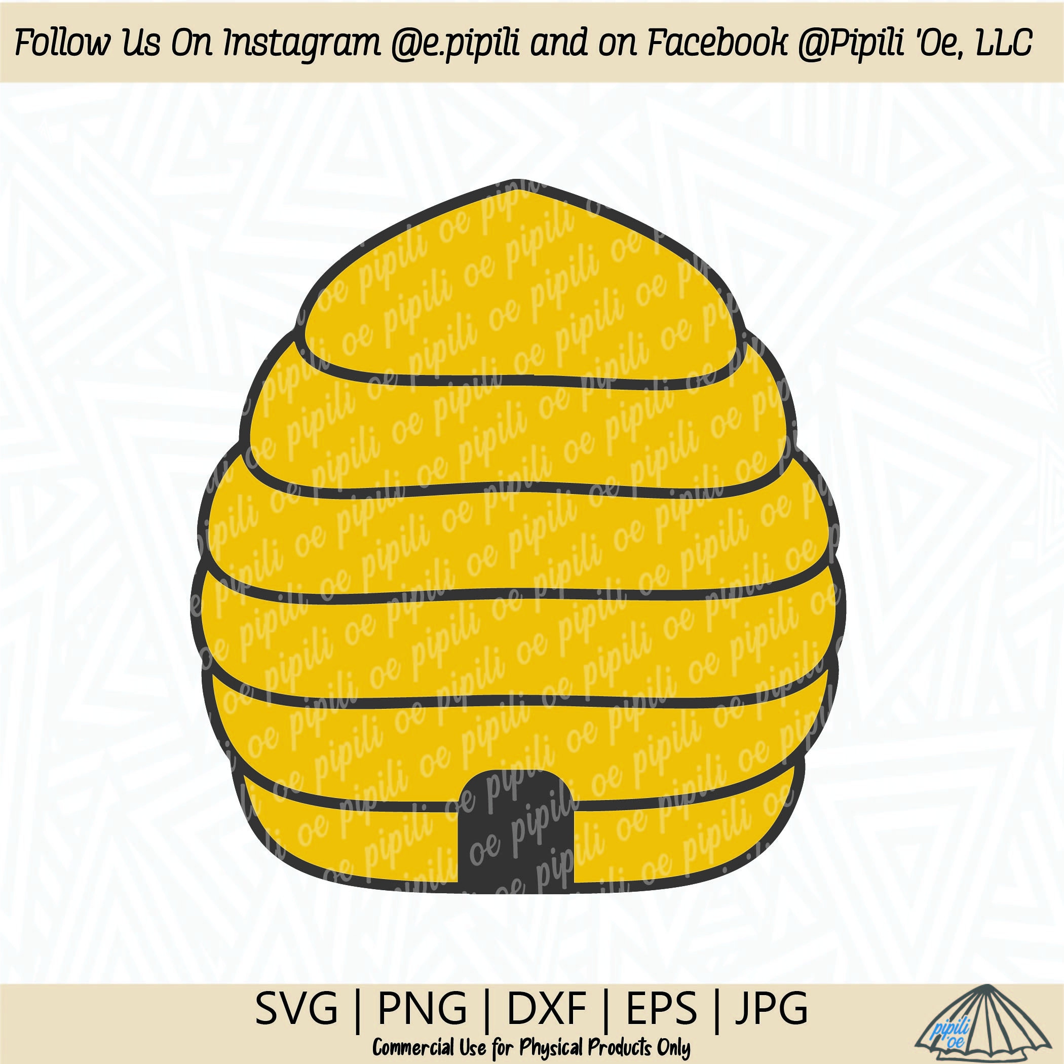 Bee Hive Svg Bee Hive Png Bee Hive Dxf Digital Download Etsy