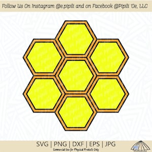 Honeycomb Section SVG - Honeycomb SVG - Honey SVG - Honeybee Svg - Digitale Download - Honeycomb Png - Honeycomb Clip Art - Cut File