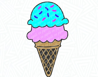 Double Ice Cream Cone SVG - Ice Cream Cone SVG - Ice Cream SVG - Digital Download - Ice Cream Clip Art - Ice Cream Cut File - Dessert Svg