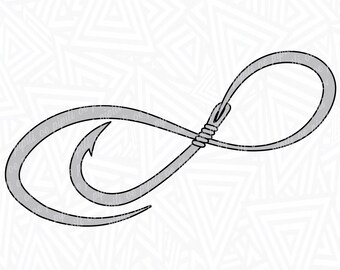 double fish hook with infinity symbol Fish Hook SVG - Infinity SVG - Fishing SVG - Digital Download - Fish Hook  Clip Art - Infinity Png - Fisherman Svg - Ocean Sports Svg