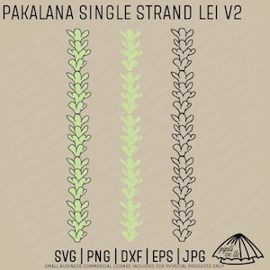 Pakalana Single Strand Lei V2 SVG - Pakalana SVG - Hawaiian Lei SVG - Lasergravure - Hawaii Lei Sublimatie - Hawaiian Flower Svg - Png