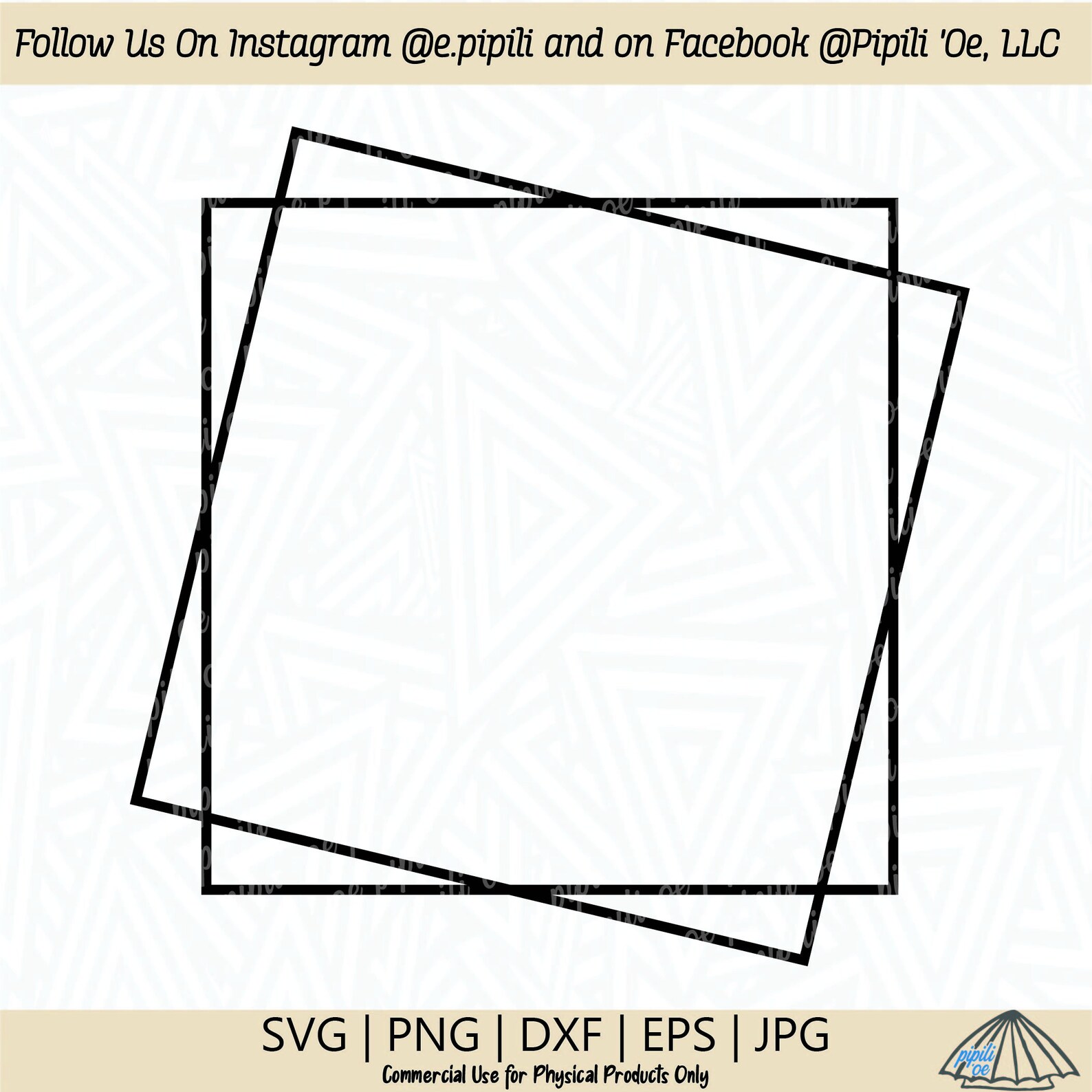 Layered Square Frame SVG Double Square Frame SVG Square Etsy