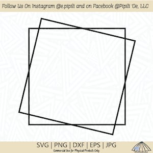 Layered Square Frame SVG - Double Square Frame SVG - Square Frame SVG - Digital Download - Square Frame Clip Art - Square Frame Cut File