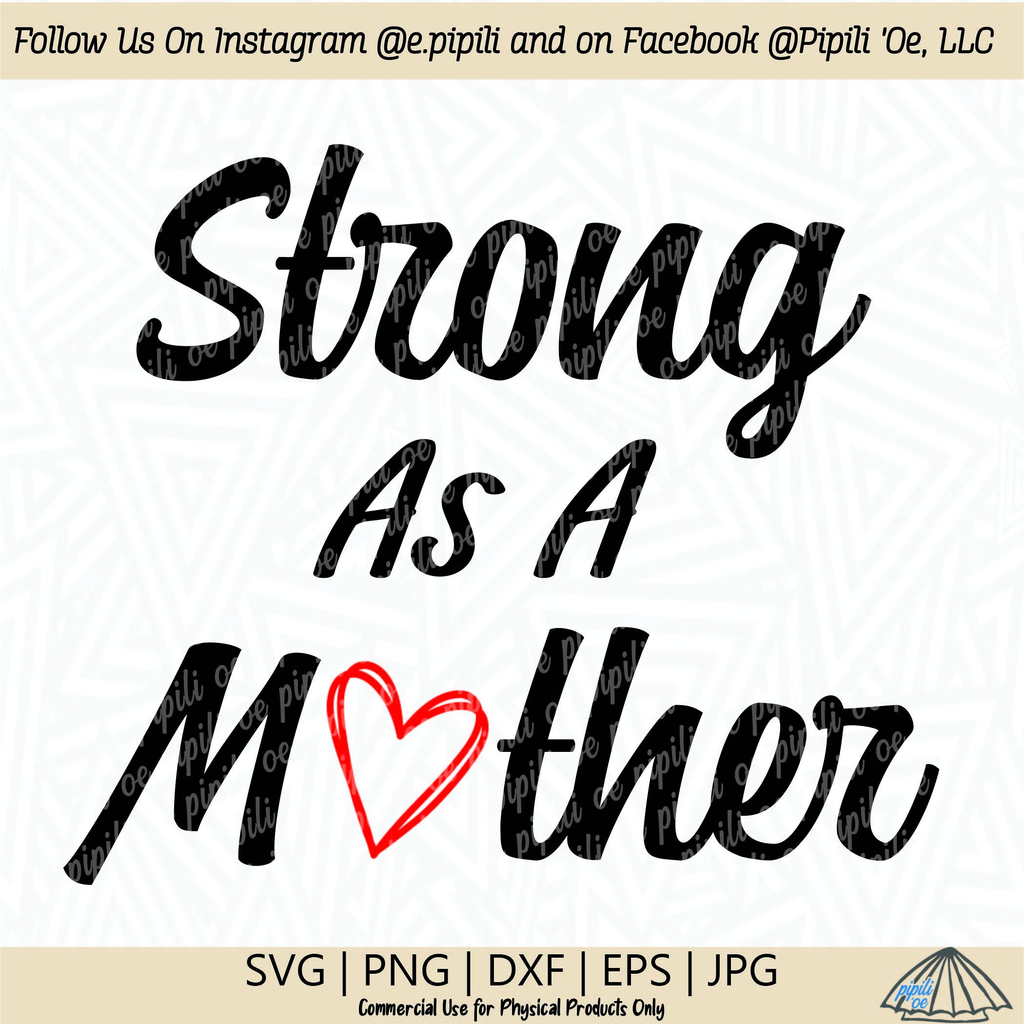 Strong as A Mother SVG Strong Mom SVG Mom SVG Digital | Etsy