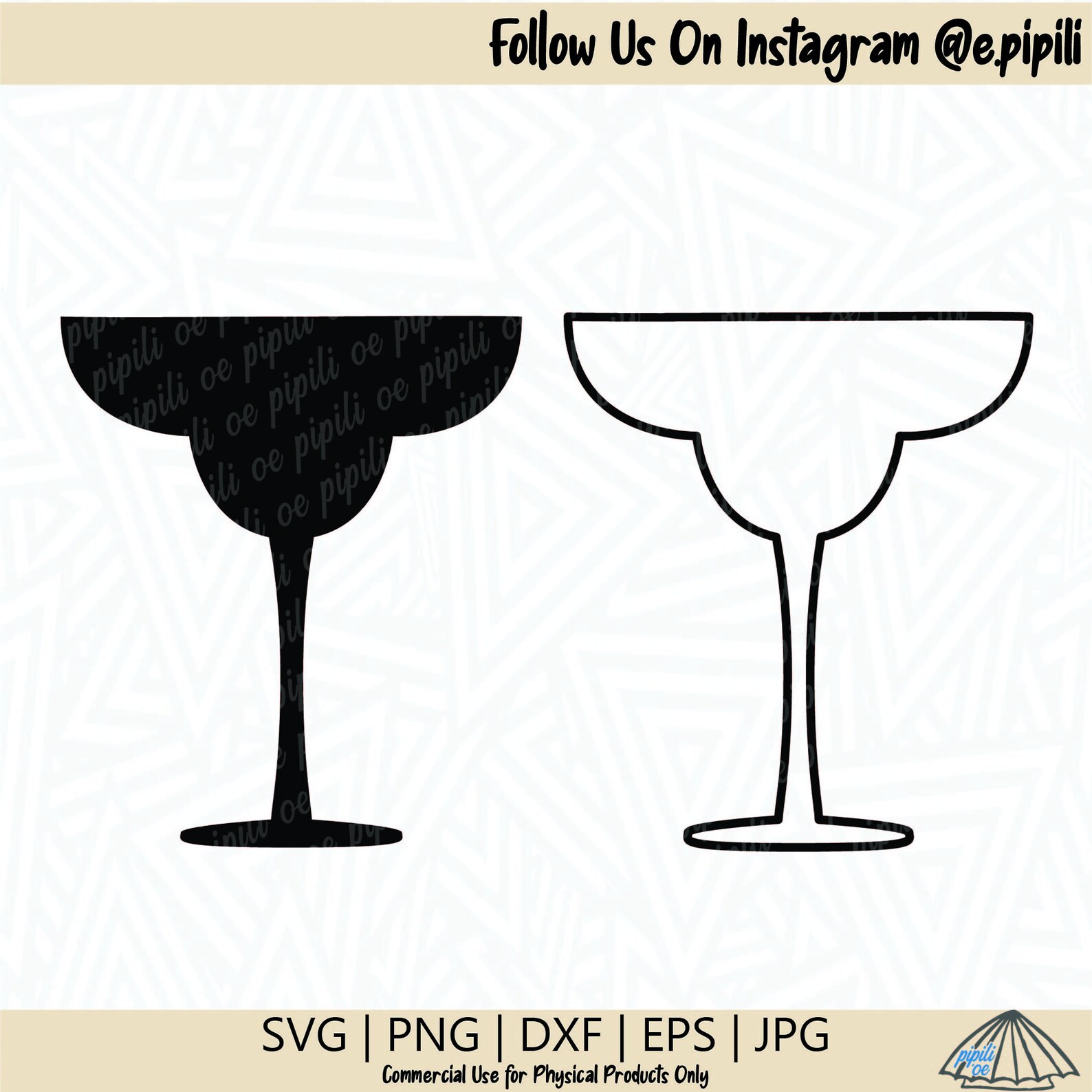 Margarita Glass Silhouette SVG Margarita Glass SVG Etsy