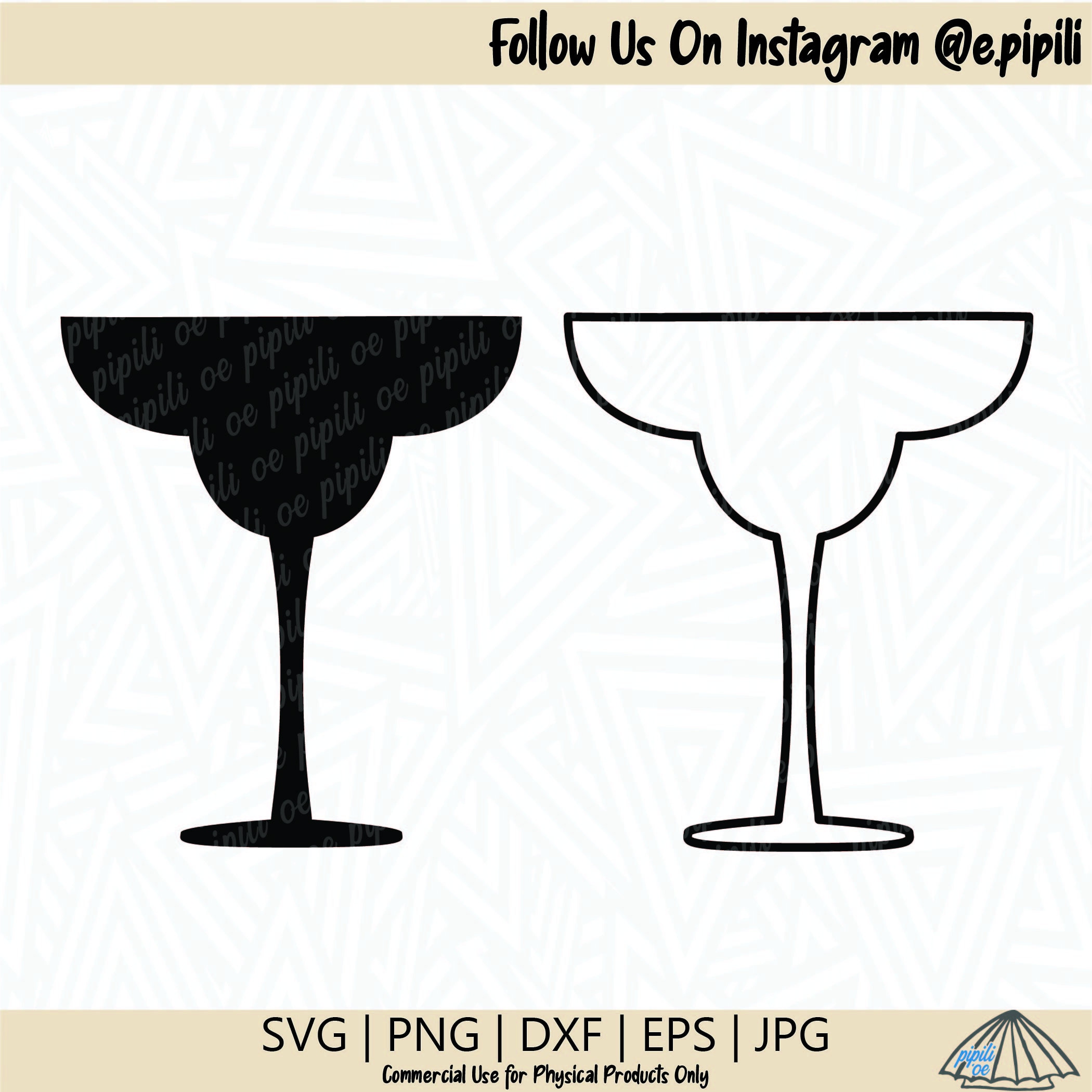 Margarita Glass Silhouette SVG Margarita Glass SVG Etsy
