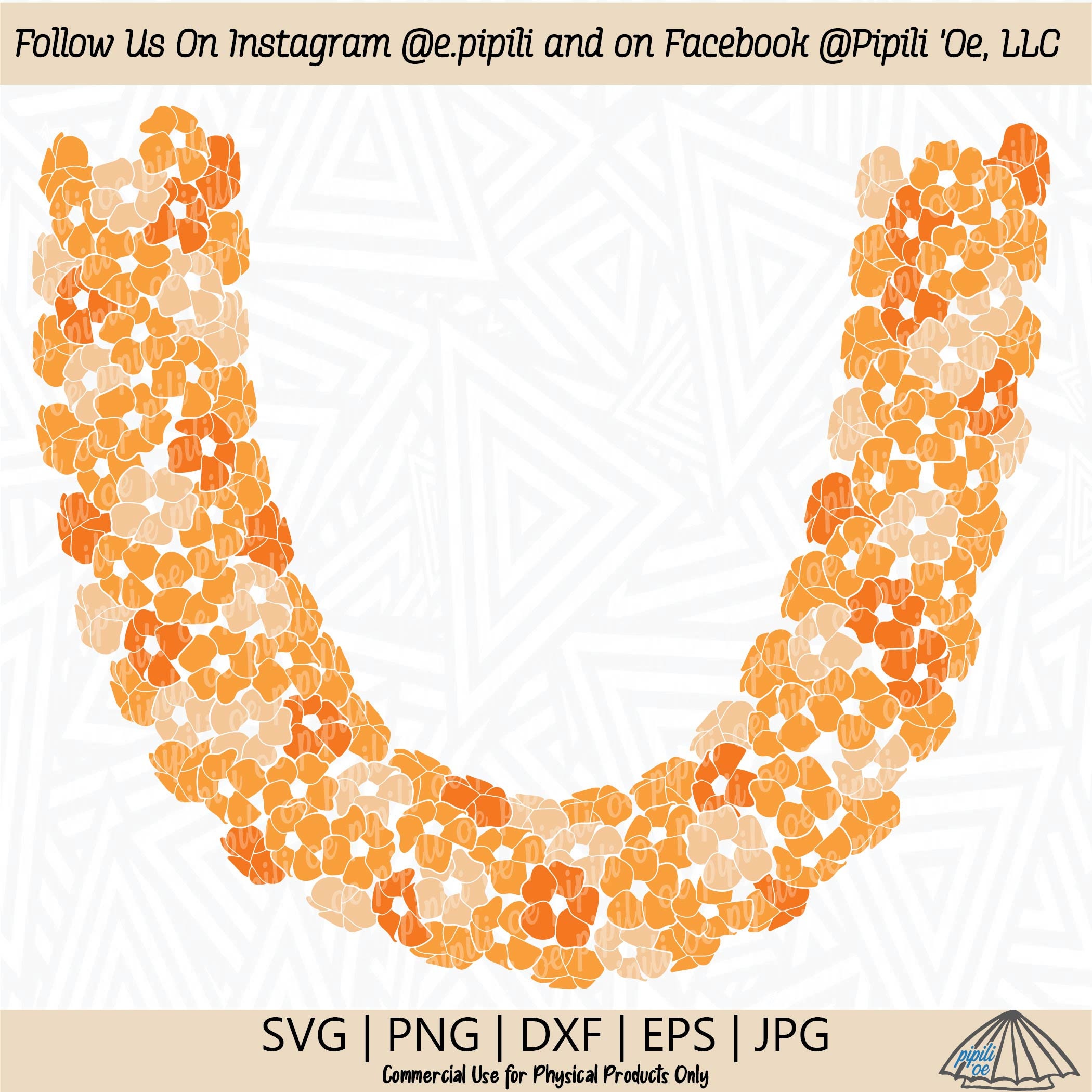 花973koibitomisaki大花printAラインTU(BE・GR) Thick Puakenikeni Lei SVG - Puakenikeni Flower SVG - Digital