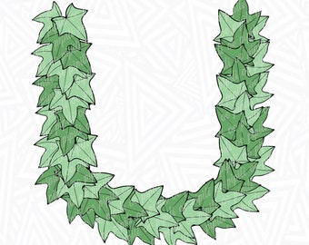 Kukui Leaf Lei SVG - Leaf SVG -  Hawaii Lei SVG - Digital Download - Hawaiian Svg - Hawaii Plant Svg - Leaf Png - Floral Clip Art - Leaf Dxf