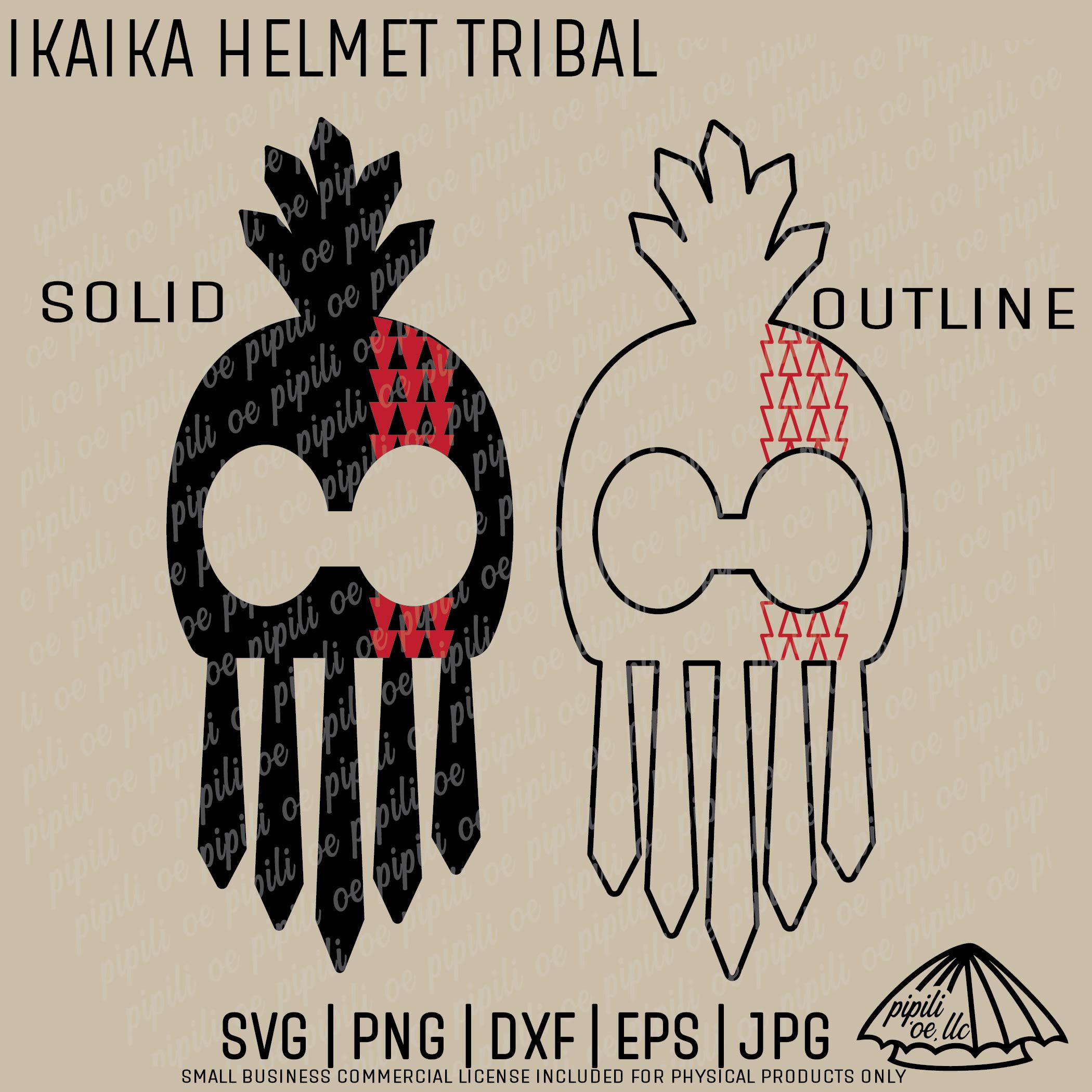 Ikaika Helmet Tribal SVG - Warrior Helmet SVG - Hawaiian SVG