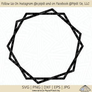 Dicker Hexagon Rahmen SVG - Hexagon Rahmen SVG - Rahmen SVG - Digital Download - Frame Cut Datei - Hexagon Frame Png - Frame Clip Art
