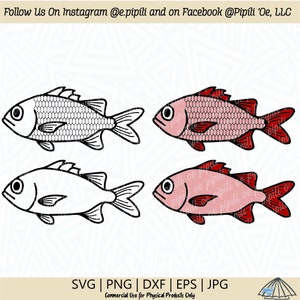 Menpachi - Soldat Fisch SVG - Menpachi Clip Art - Hawaii Riff Fisch SVG - Digital Download - Riff Fisch Dxf - Hawaii Fisch Png - Angeln SVG