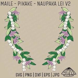 Maile - Pikake - Naukpaka Lei V2 SVG - Maile Lei SVG - Pikake Lei Clip Art - Digital Download - Maile Lei PNG - Naupaka Jpg - Hawaii Lei Svg