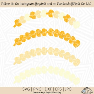 Puakenikeni Flower Lei Curved SVG - Flower SVG - Puakenikeni SVG - Hawaii Svg - Lei Svg - Digital download - Flower Clip Art - Plant Svg