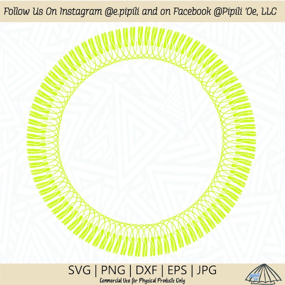 Yellow Ginger Lei SVG - Ginger Lei SVG - Hawaii Lei SVG - Digital