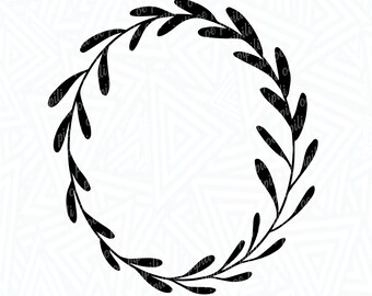 Leaf Circle Border SVG - Leaf Circle Frame SVG - Floral Frame SVG - Digital Download - Floral Flourish Frame Svg - Wreath Svg - Leaf Svg