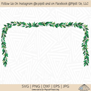 Maile et Pikake Draped Lei SVG - Maile Lei SVG - Pikake Lei SVG - Hawaii Svg - Téléchargement numérique - Hawaiian Svg - Maile Png - Pikake Lei Dxf
