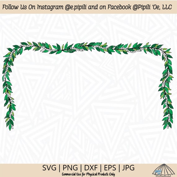 Maile and Pikake Draped Lei SVG Maile Lei SVG Pikake Lei | Etsy