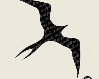 Bird Silhouette SVG - Bird File SVG - Iwa Bird SVG - Hawaii svg - Great Frigate Bird Silhouette svg - Digital Download
