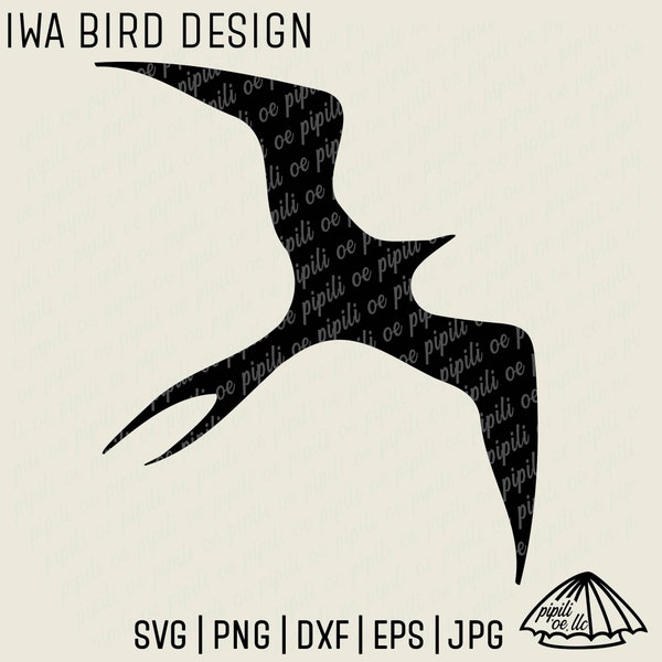 Bird Silhouette SVG - Bird File SVG - Iwa Bird SVG - Hawaii svg - Great Frigate Bird Silhouette svg - Digital Download