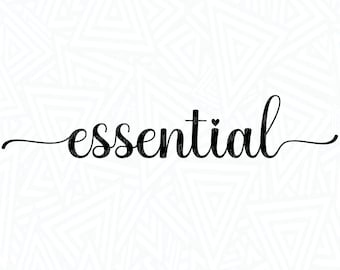 Script esencial SVG - Essential SVG - Essential Worker SVG - Word Art - Descarga digital - Clip Art - Archivo de corte