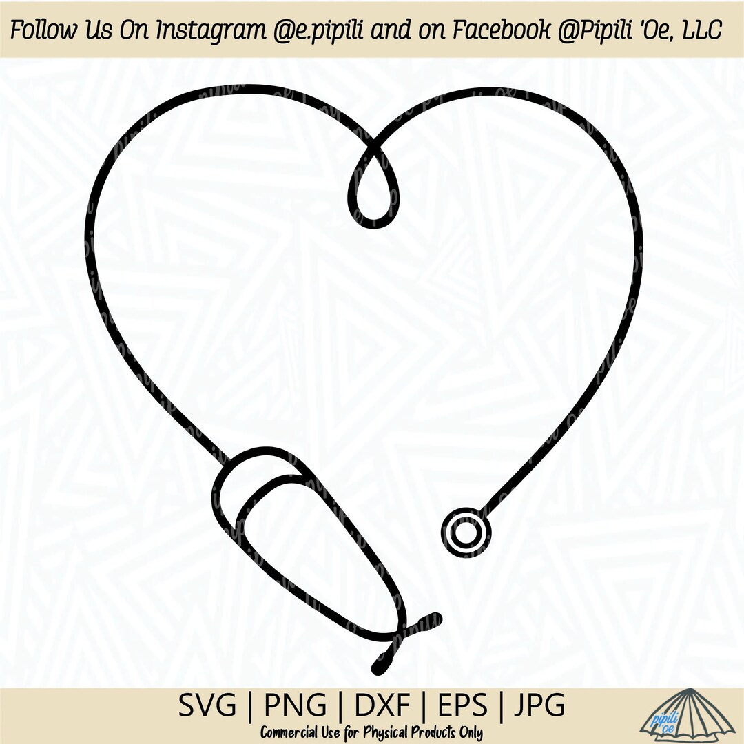 Stethoscope Heart SVG Stethoscope SVG Doctor Svg Nurse SVG Essential