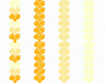 プアケニケニ 花レイ SVG - 花 SVG - プアケニケニ SVG - ハワイ Svg - レイ Svg - デジタル ダウンロード - 花クリップ アート - 植物 Svg - ハワイアン
