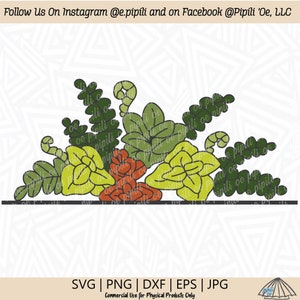Liko Arrangement SVG - Liko of the Lehua SVG - Digital Download - Fern Svg - Liko Haku Design Svg - Tropical Monogram Svg - Hawaii Svg
