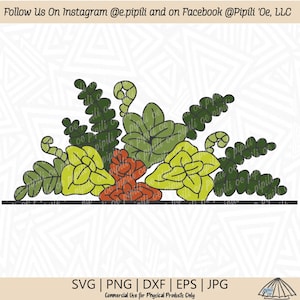 Liko Arrangement SVG - Liko of the Lehua SVG - Digital Download - Fern Svg - Liko Haku Design Svg - Tropical Monogram Svg - Hawaii Svg