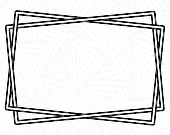 Interwoven Double Rectangle Frame SVG - Double Rectangle Frame PNG - Rectangle Frame SVG - Digital Download - Frame Svg - Wreath Svg