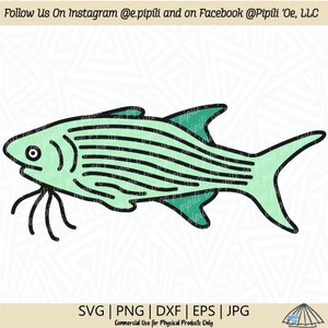 Pacific Threadfin - Moi SVG - Hawaii Fish SVG - Fish Clip Art - Fishing SVG - Digital Download - Pacific Threadfin Cut File
