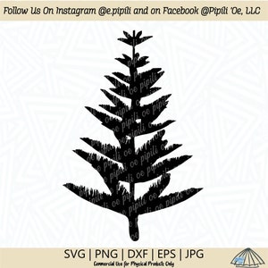 Norfolk Pine Silhouette SVG - Pine Tree SVG - Tree Silhouette SVG - Download digitale - Pine Tree Png - Tree Silhouette Clip Art - Pine Dxf