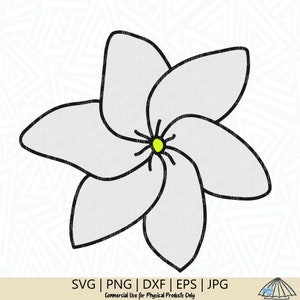 Tiare Flower SVG - Flower SVG - Tiare Gardenia SVG - Plant svg - Tiare Flower Cutting File - Tiare Flower Clip Art - Digital Download