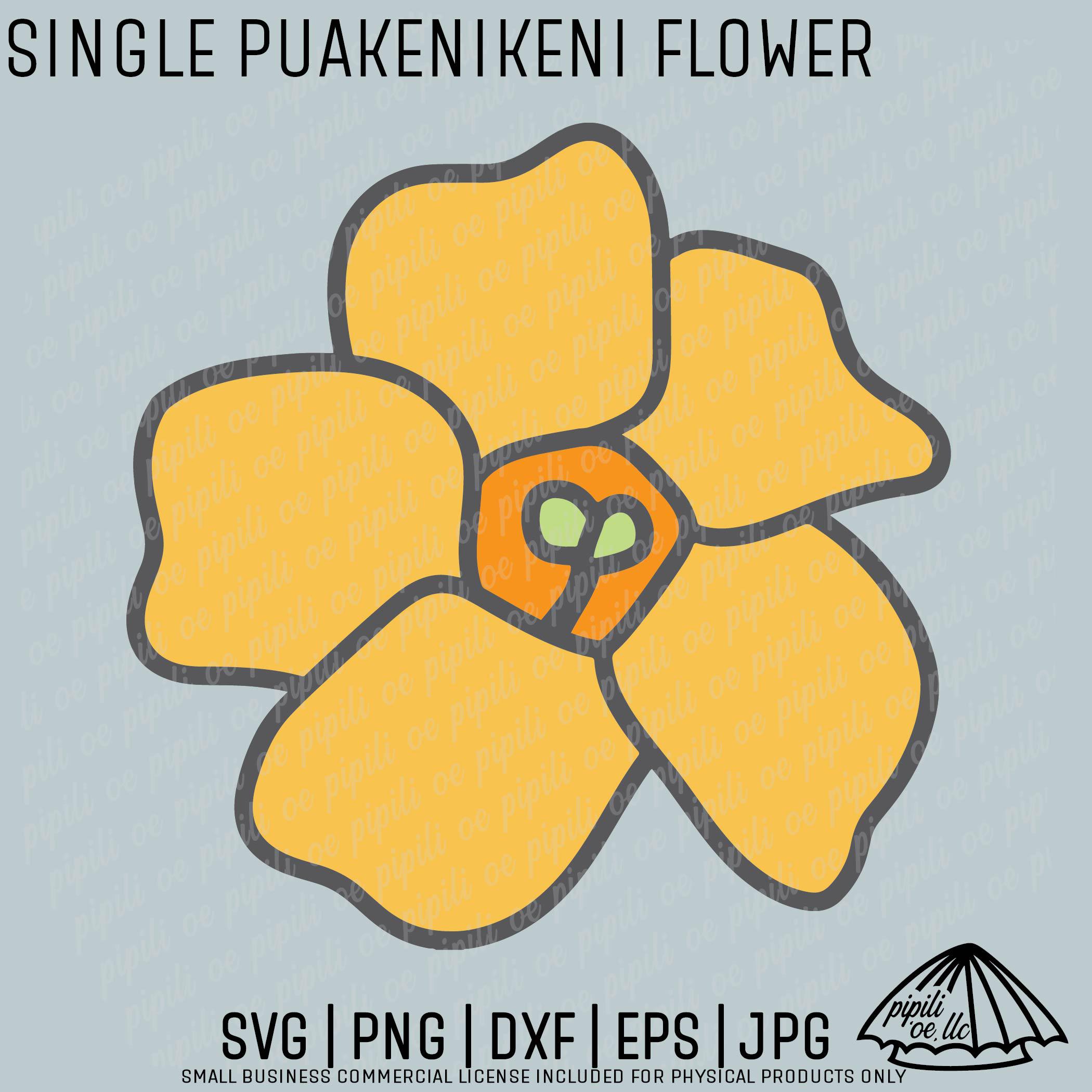 Single Puakenikeni Flower SVG - Hawaii Flower SVG - Puakenikeni