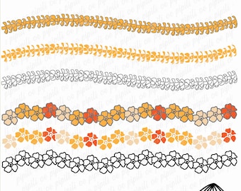 Puakenikeni Lei SVG, Lei Puakenikeni Flower Strand Garland Cut