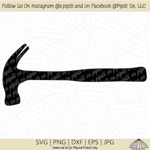Hammer SVG - Hand Tool SVG - Dad SVG - Construction Svg - Digital Download - Cricut - Silhouette - Hammer Clip Art - Hammer Cut File - Png