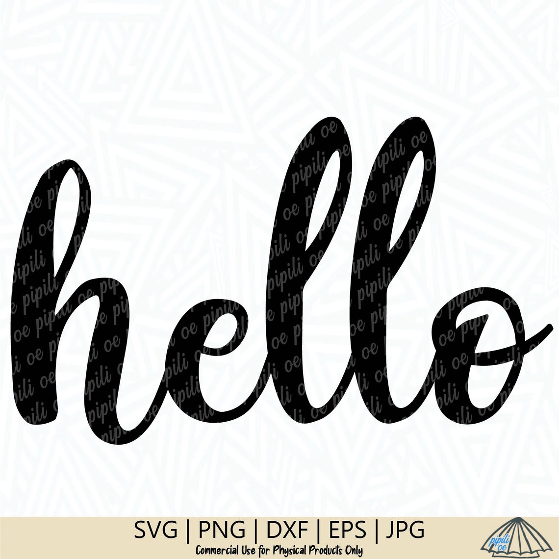 Hello SVG - Cursive Hello SVG - Hello Cut File - Hello PNG - Hello Dxf ...