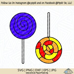 Spiral Lollipops SVG - Lollipop SVG - Candy SVG - Food Svg - Digital Download - Lollipop Clip Art - Lollipop Cut File - Candy Store Svg