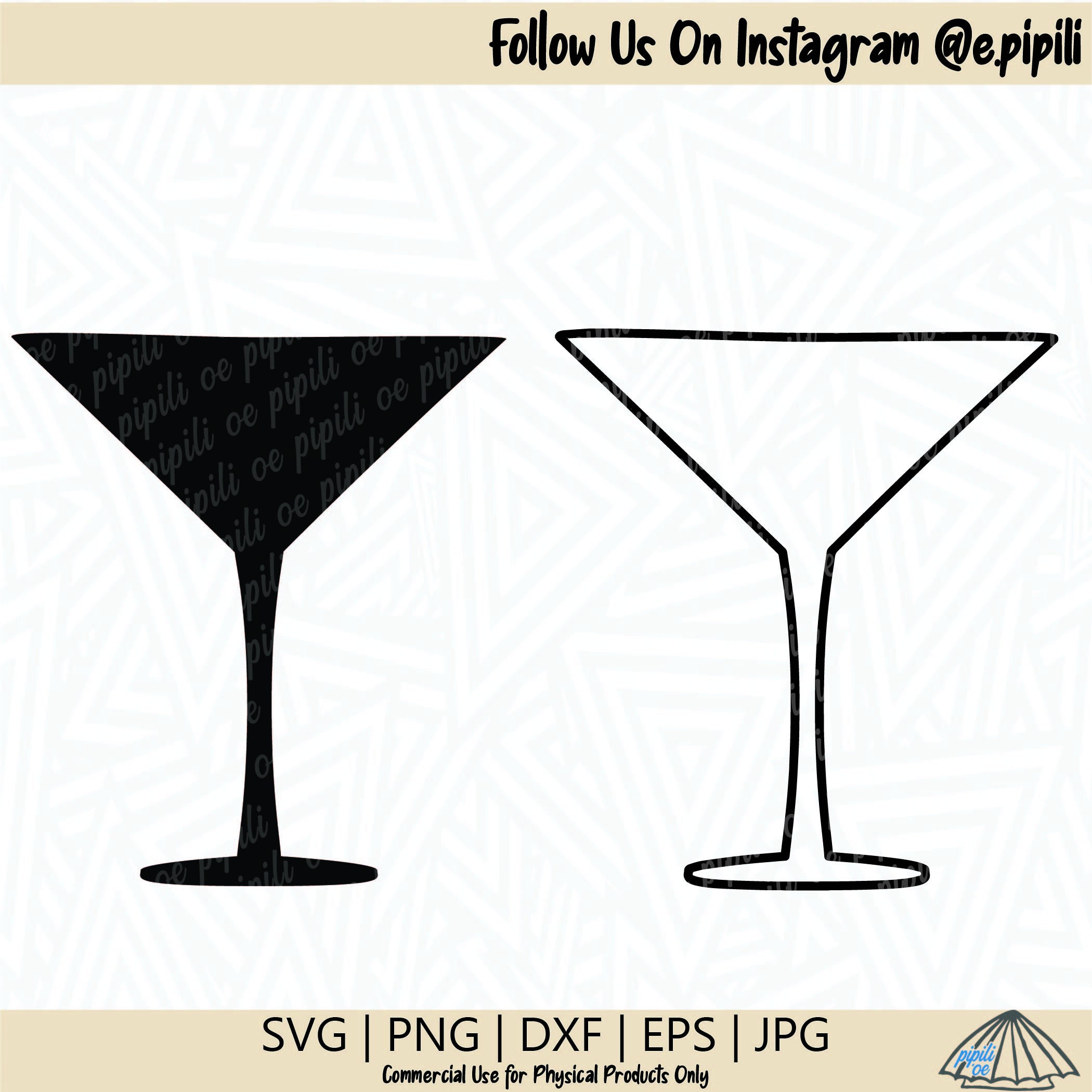 Martini Glass SVG Martini Glass Silhouette SVG Glass Etsy