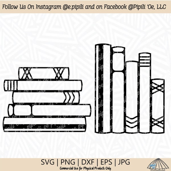 Book Stacks SVG - Book SVG - Digital Download - Book Clip Art - Stack of Books Svg - Book Reader Svg - Book Stack Outline Svg - Book Png
