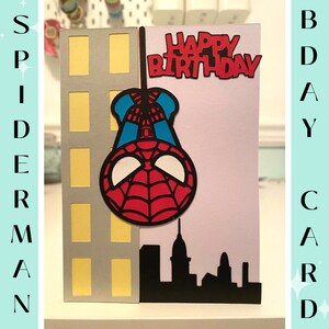Emballage cadeau Marvel Spiderman, tiquette cadeau et carte