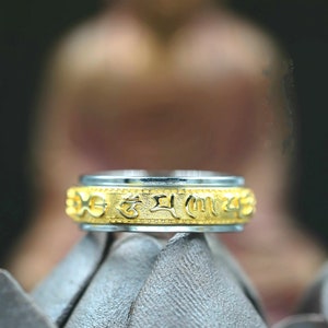 Harmony Spinner Ring: 18K Gold Plated Buddhist Jewelry