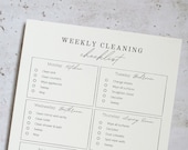 Editable Weekly Cleaning Checklist • Minimalist Cleaning Schedule • Printable Cleaning To Do List • Customizable Weekly Cleaning Planner