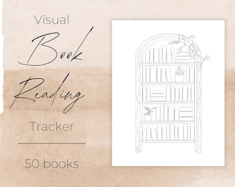 Reading Tracker • Instant Digital Download • Printable Book Reading Log • 50 Books