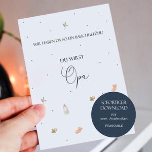 Carte cadeau pour grand-père annonce de grossesse Carte tu vas être grand-père A6 Annonce de naissance Cadeau grand-père Annonce de grossesse Télécharger