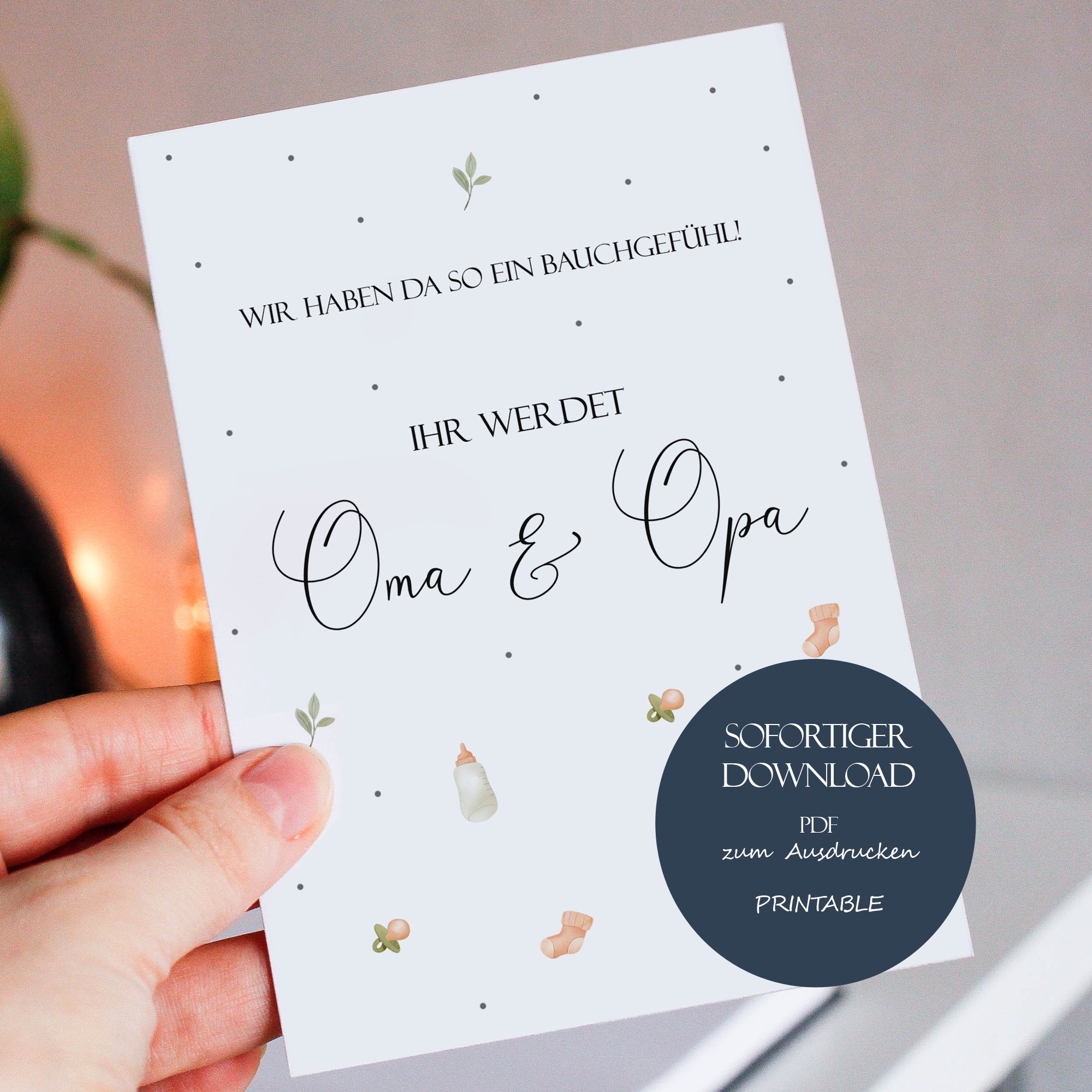 Postkarten Set 'Du Wirst Oma / Opa' – 16,5x11,5 Cm, Zur Schwangerschafts-Ankündigung