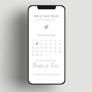 May include: A save the date card with a calendar showing December 2023 with a heart on the 8th. The text reads "Save the Date, Wir sagen Ja!" and "Wir freuen uns auf euch! Kerstin & Liam. Einladung mit weiteren Infos folgt."